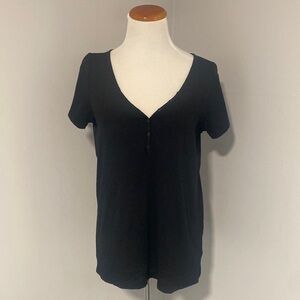 Express One Eleven Henley V-neck Tee Shirt
